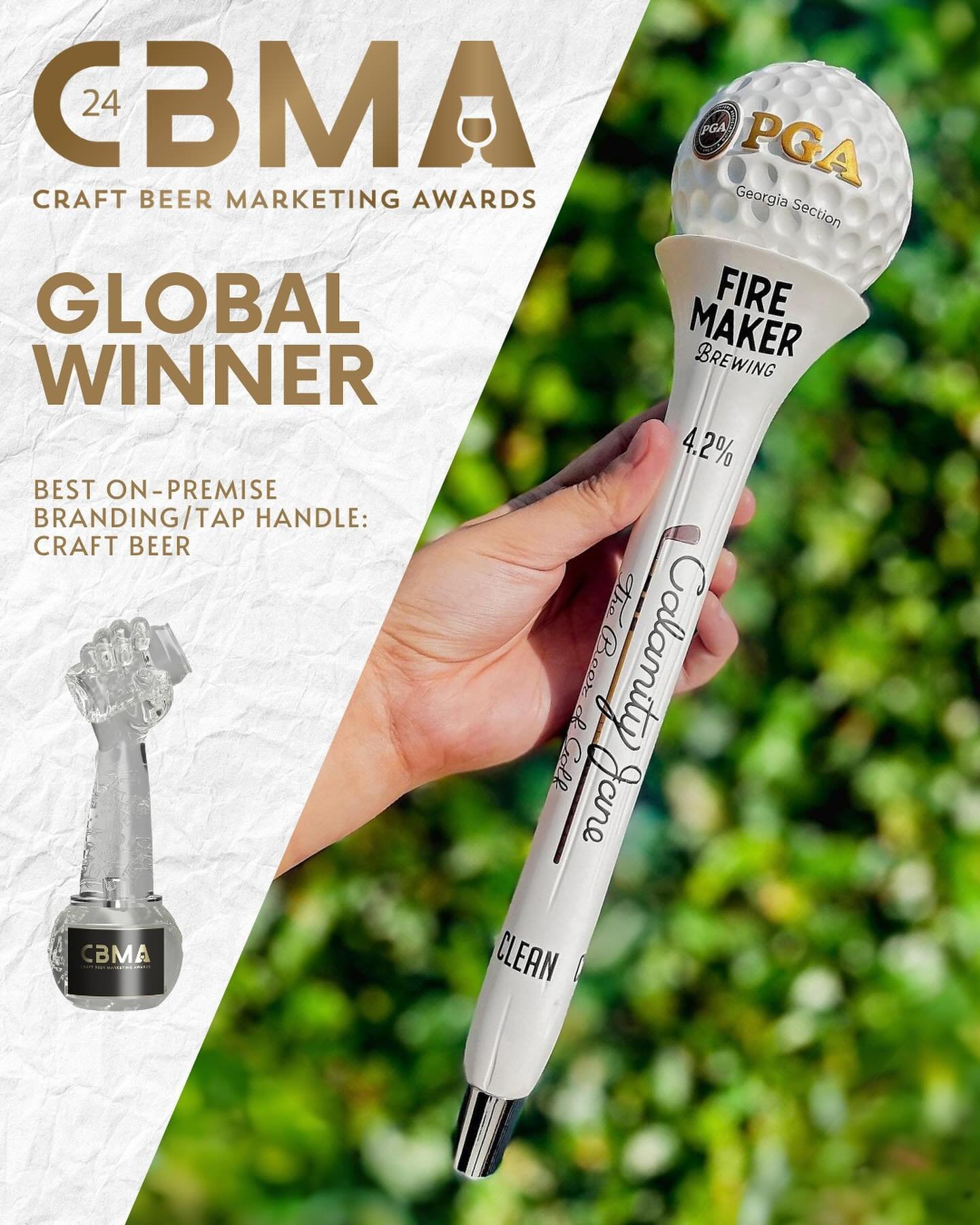 TRIPLE WHAMMY! 🏆🍻

We were honored to snag 3 Crushie Awards at the @craftbeermarketingawards this year! 🙌🎉 

We took home our 1st GLOBAL Crushie with our Calamity Jane tap handle in partnership with the @georgiapga for Best On-Premise Branding/Ta