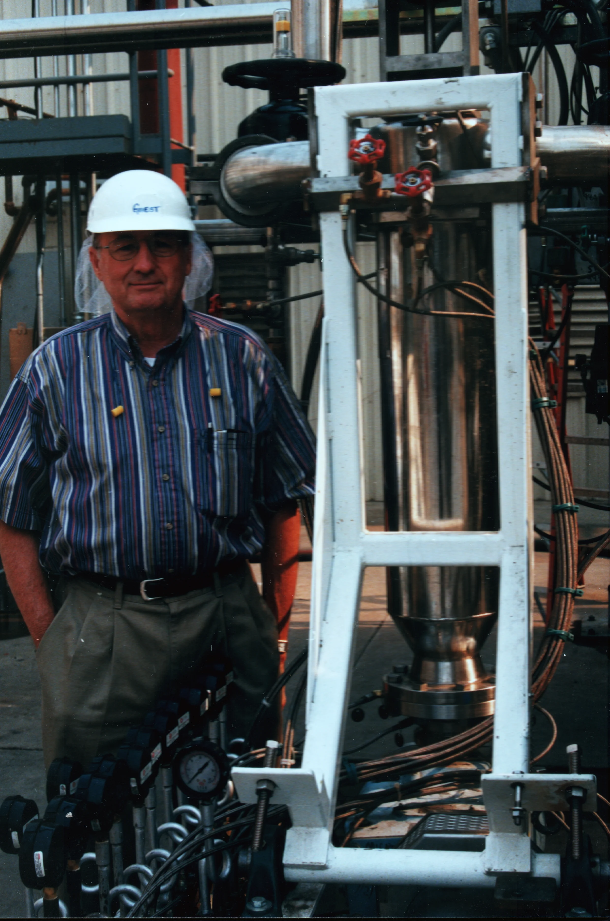 Inventor and Founder, Glenn Spencer, with an aseptic application.