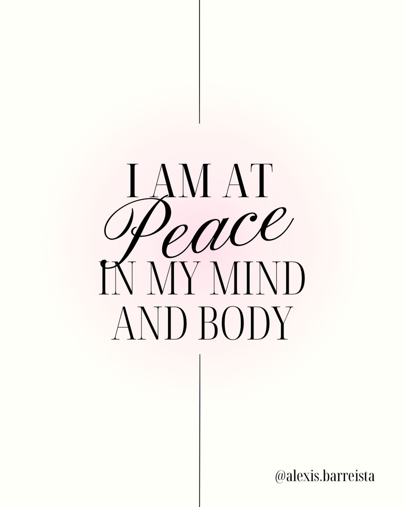 Affirmations can help you ground, reframe negative thoughts and change your self belief. 

If I&rsquo;m going to talk to myself I might as well say super helpful things! 🤗💛

I was inviting ease and peace into my mind and body long before it actuall