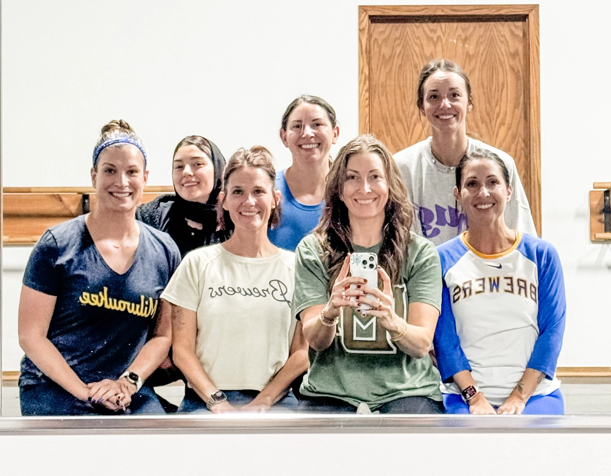 Small but mighty energy in the studio tonight! Sending our high vibrations to the @brewers 💙💛💙💛

It&rsquo;s happening!! 🎉

So excited for everyone who missed class to go to the watch party! I will allow it! 😁🤭