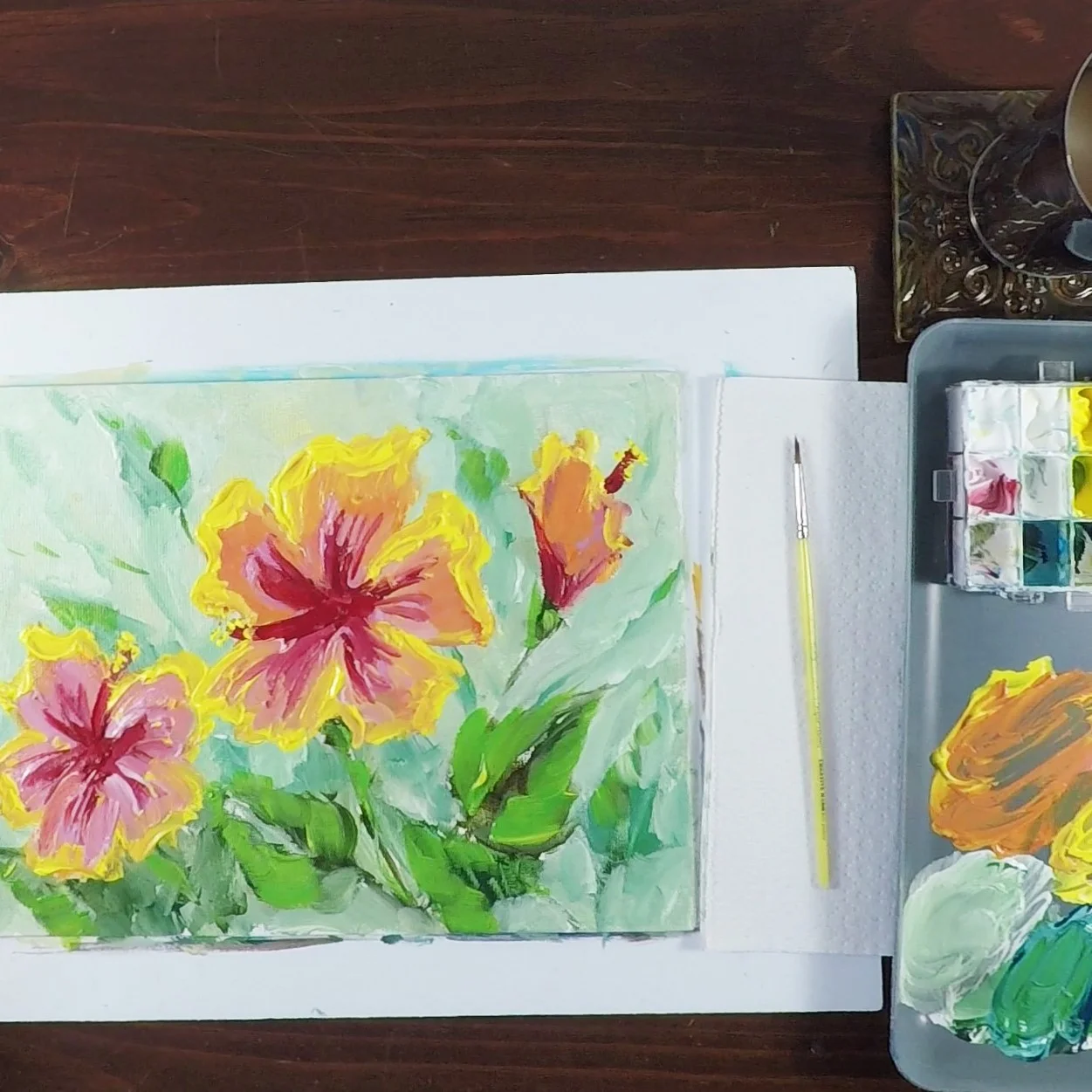 Hibiscus in Acrylic