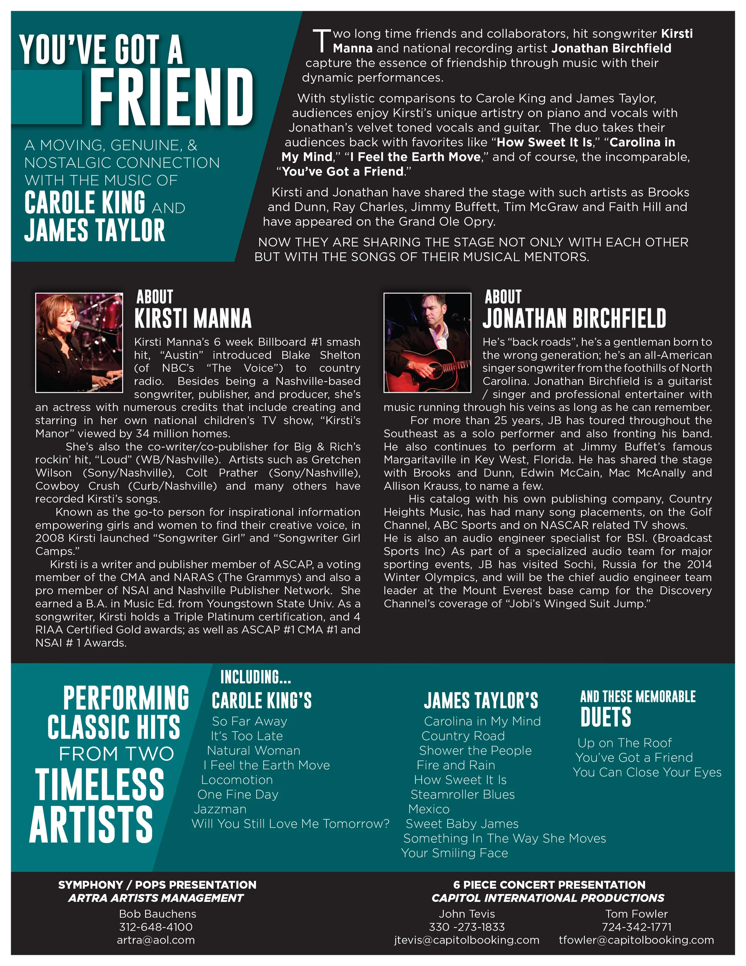 You Ve Got A Friend The Music Of Carole King James Taylor Orchestral Events