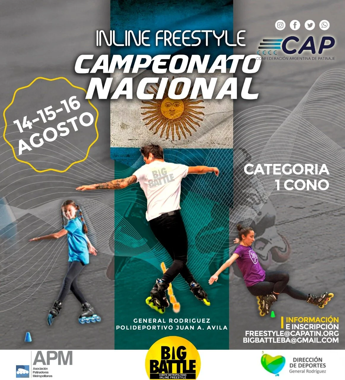 ¡Nueva fecha para el 1er. Nacional de Inline Freestyle!
