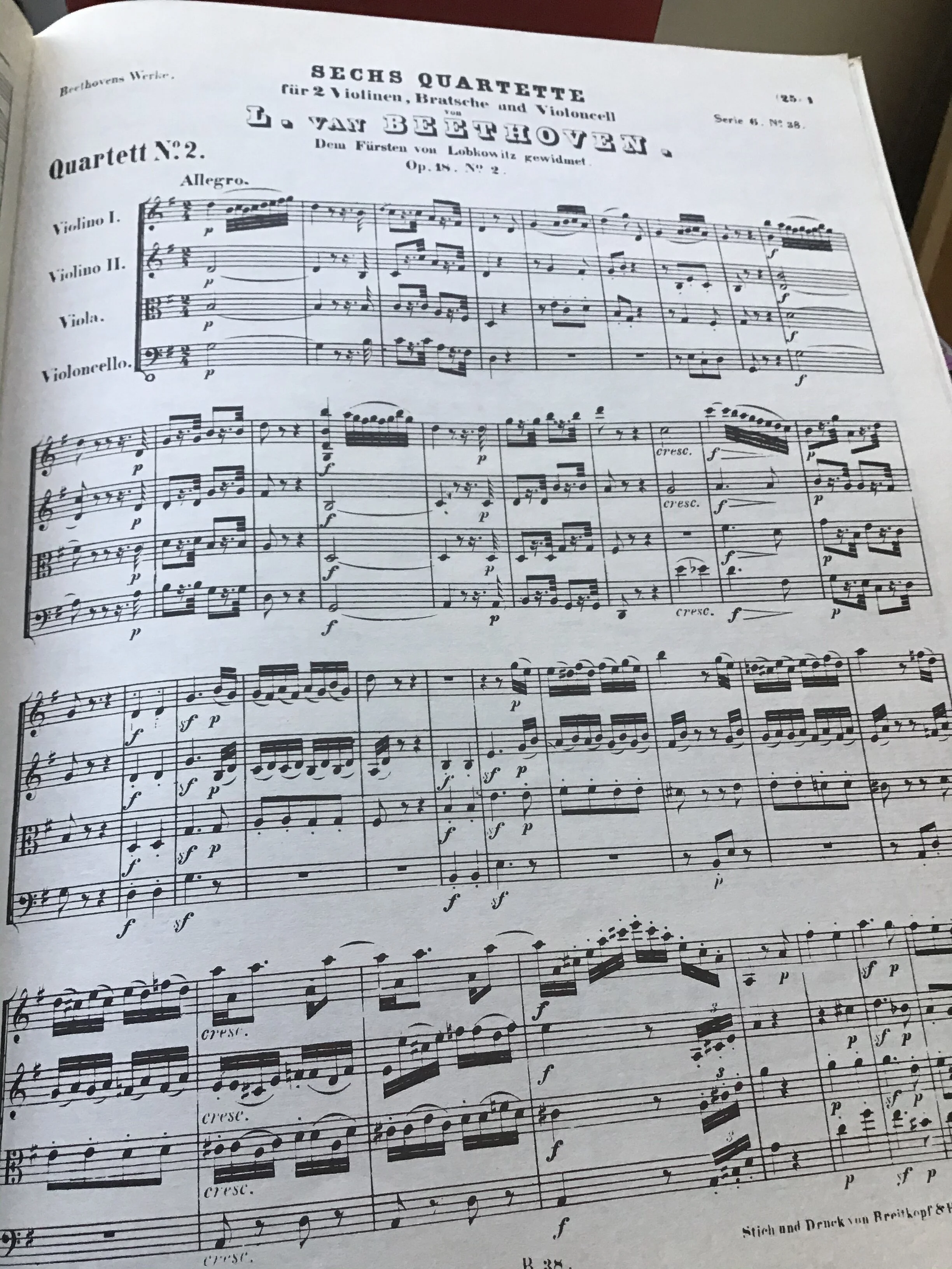 The Beethoven String Quartet Project: Op. 18, no. 2