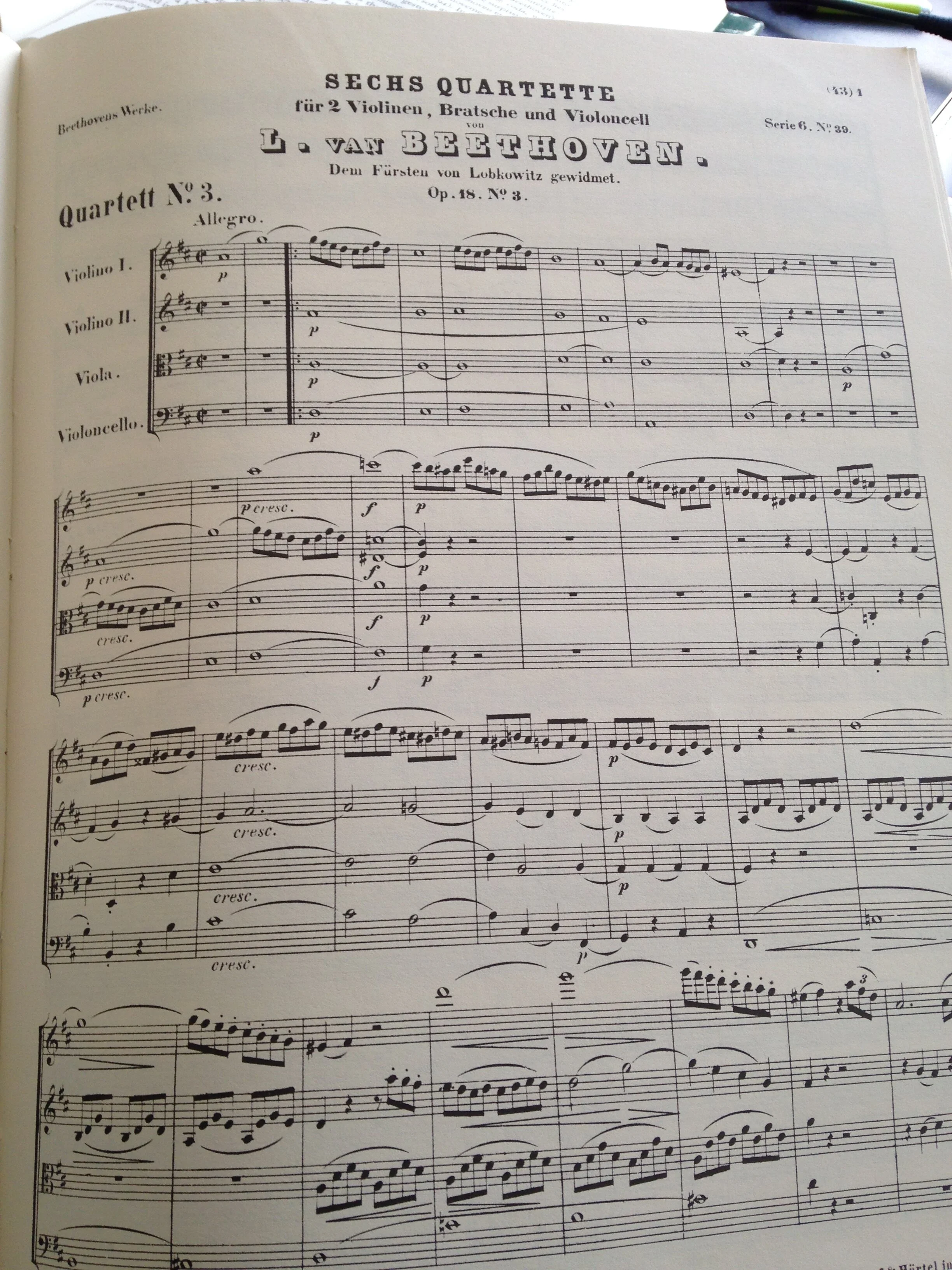 The Beethoven String Quartet Project: Op. 18, no. 3