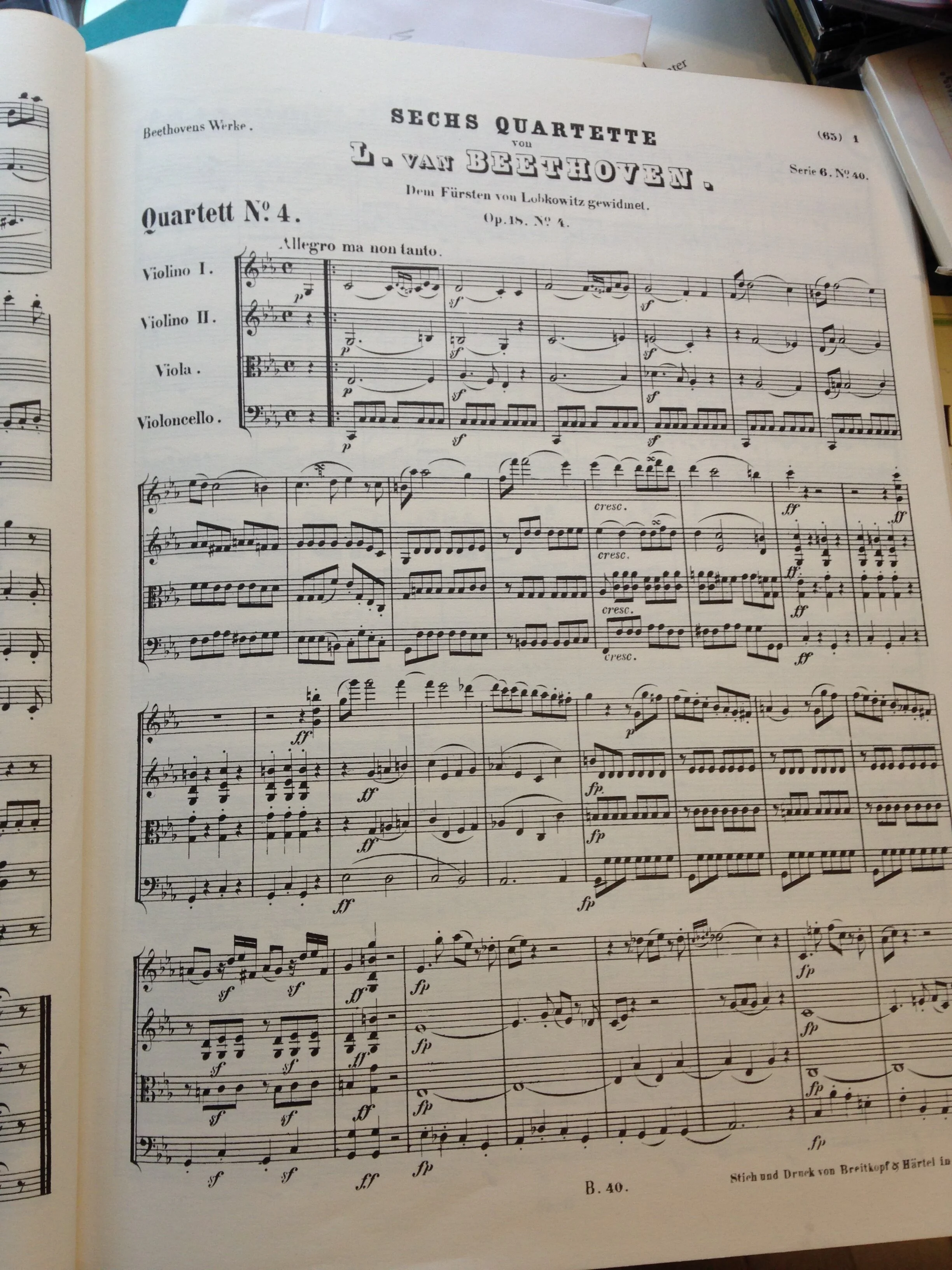 The Beethoven String Quartet Project: Op. 18, no. 4