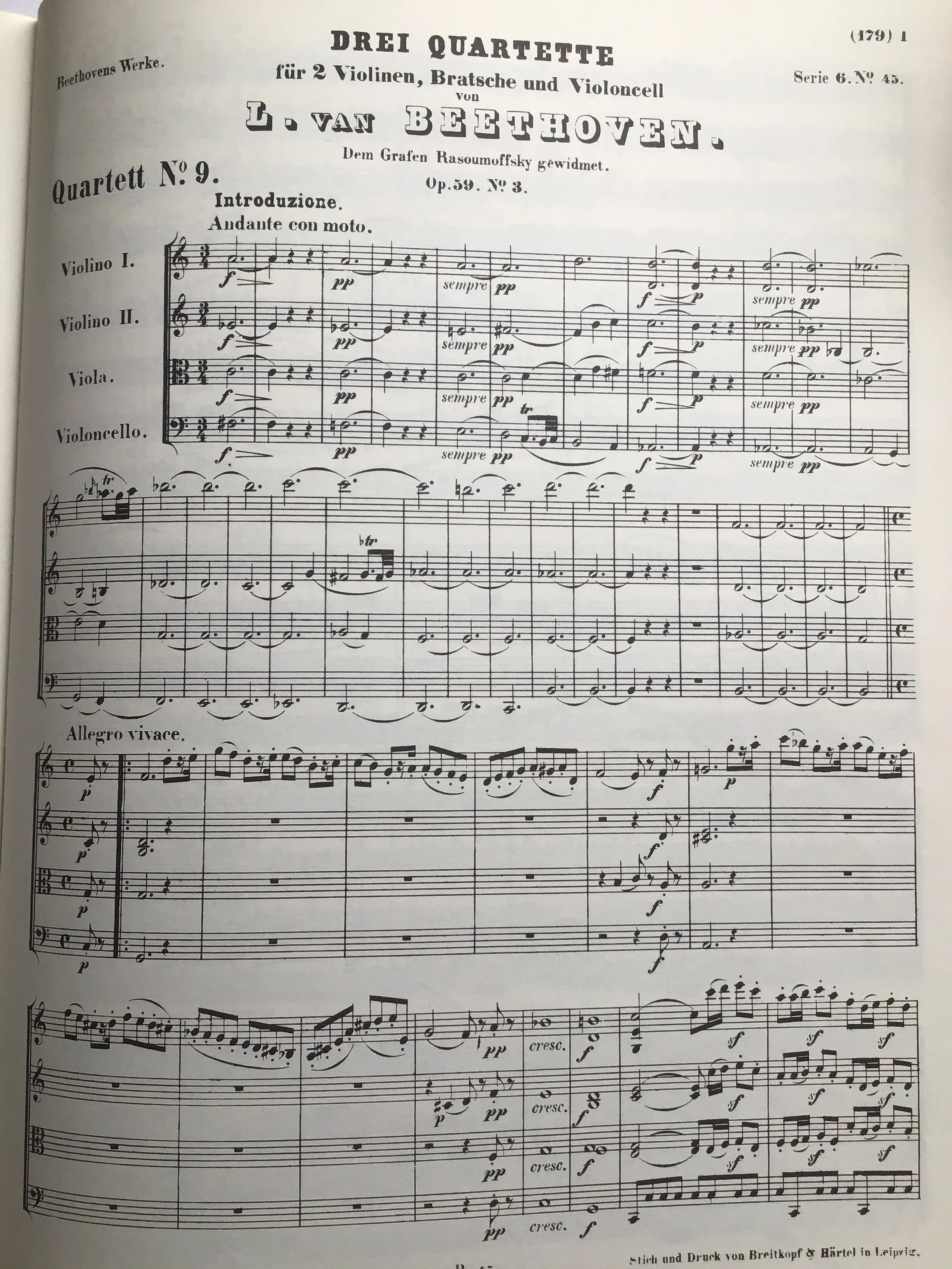 The Beethoven String Quartet Project: Op. 59, no. 3