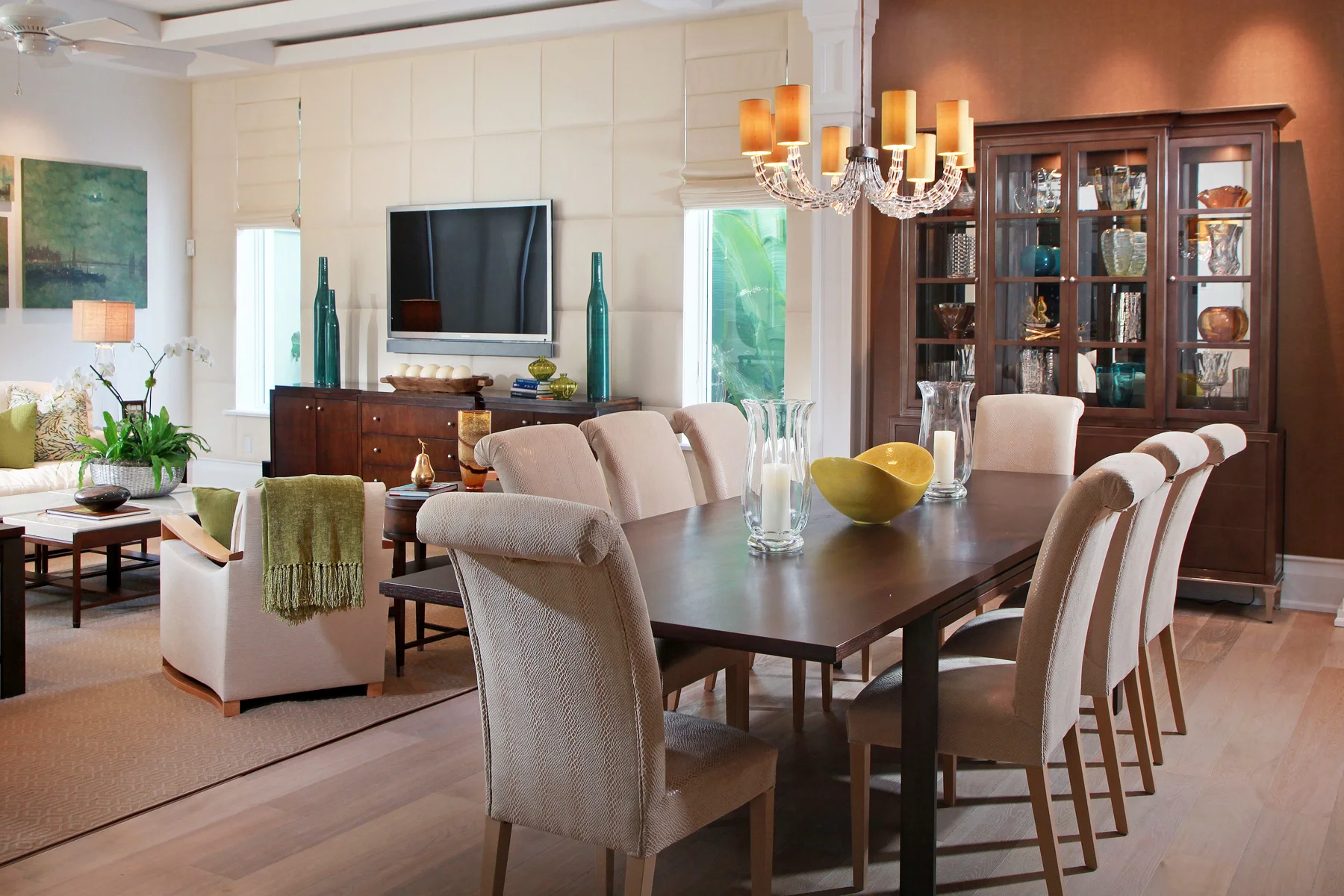 Sophisticated Classic Dining & Family Room