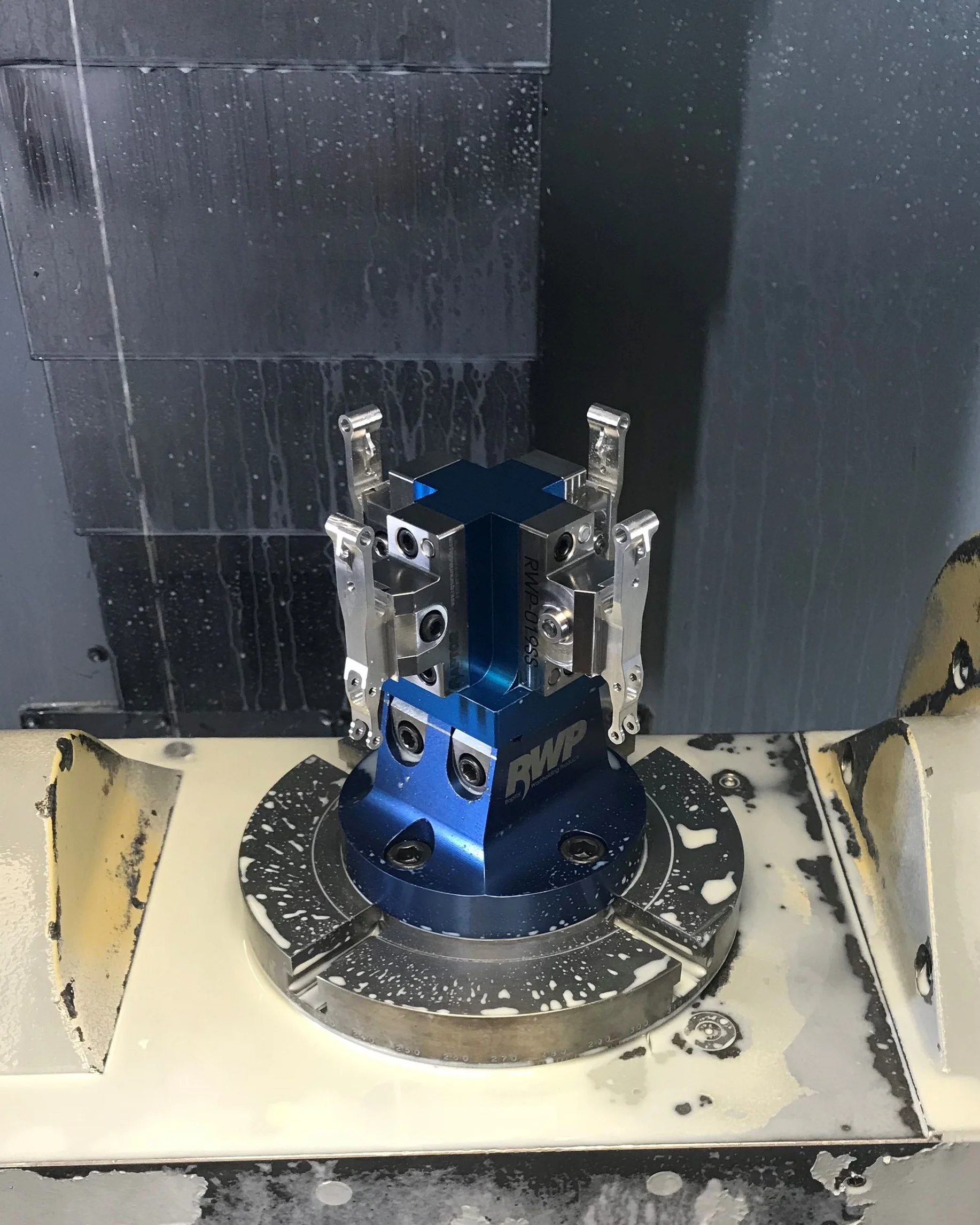 Standardize fixtures are used on primary operations to maximize spindle time and allow for easy change over between set- ups.