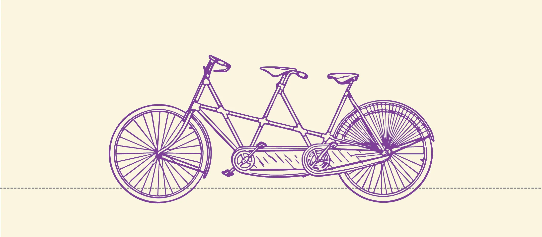 Purple Tandem Bike on cream narrow.jpg