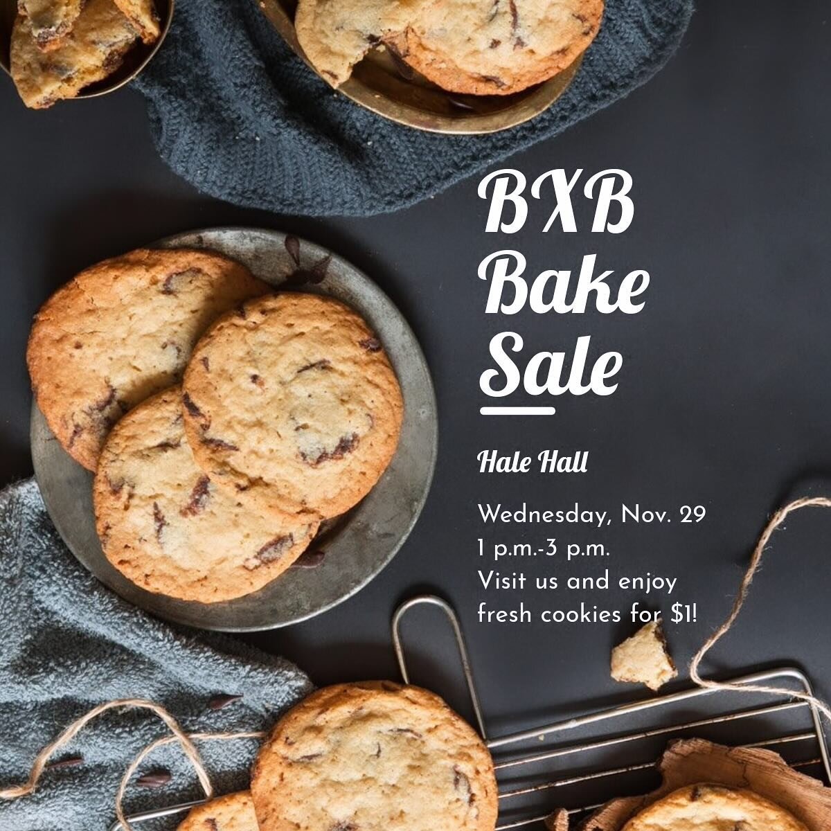 Be sure to stop by Hale Hall this Wednesday from 1-3 p.m. to get fresh cookies for only $1🍪🍪🍪

All funds will support our Spring Edition Magazine!! See you there!!!🏃🏿💨