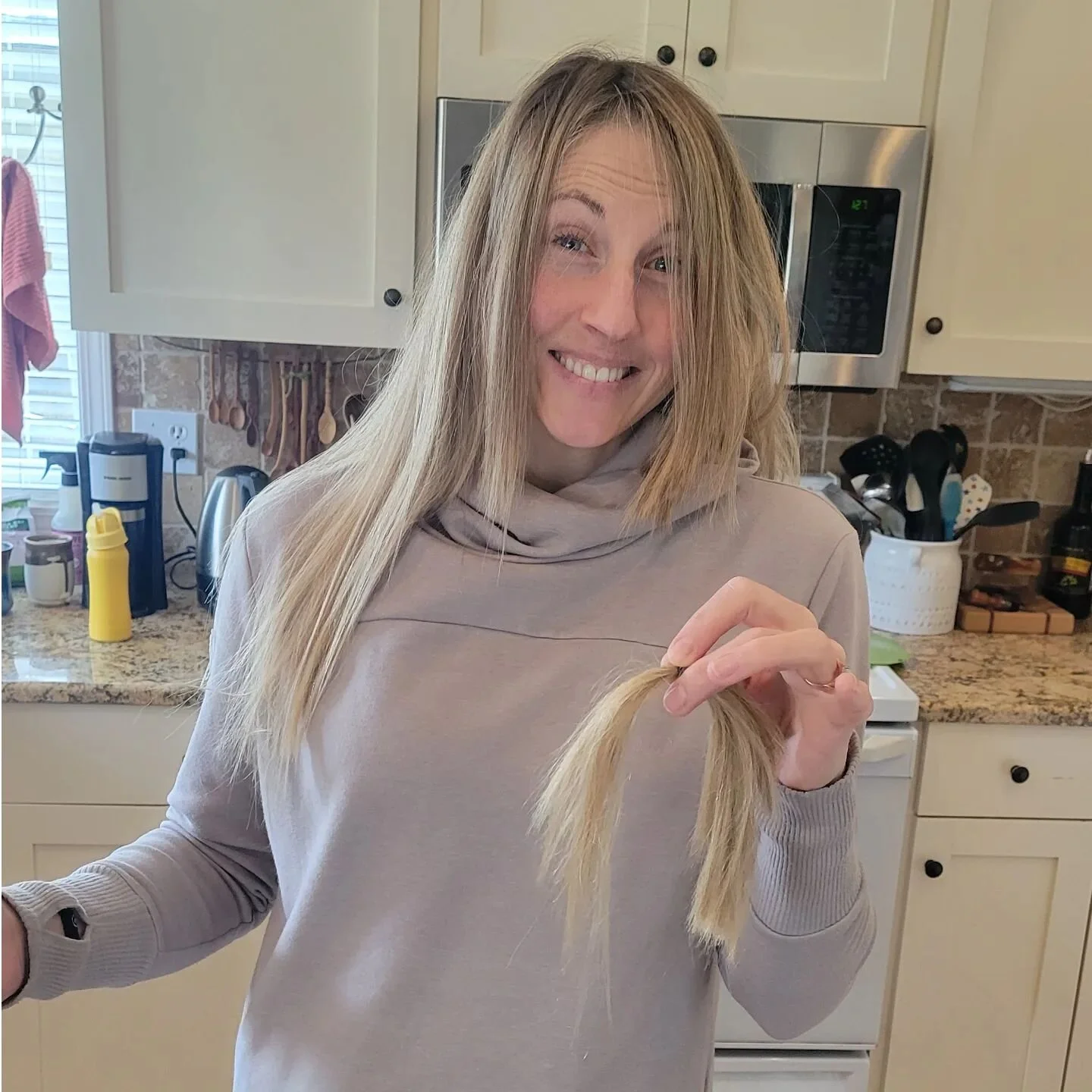 How things end when your frugal wife saves money on a simple hair trim by going to Great Clips. Lesson learned. Stylist got her license during covid. #explainsalot