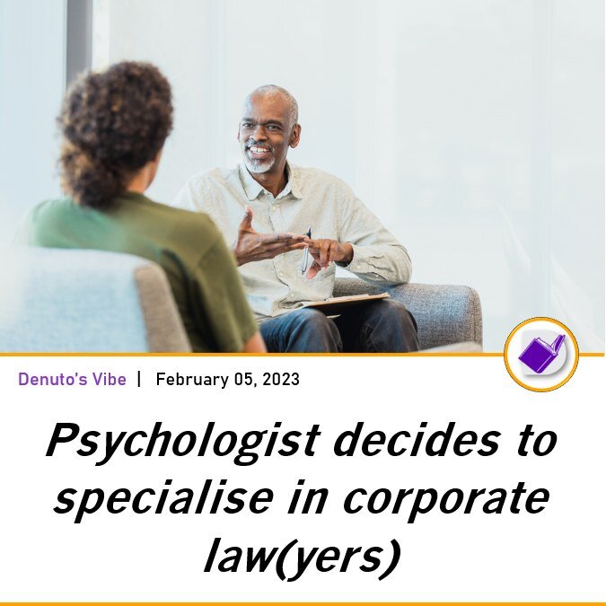 NEW ARTICLE

What mysteries of the psyche would reveal themselves in his consultation room? He could calculate the ideal amount of yoga and mindfulness sessions to help juniors get through IPO season. 

https://www.thelegalforecast.com/denutos-vibe/p