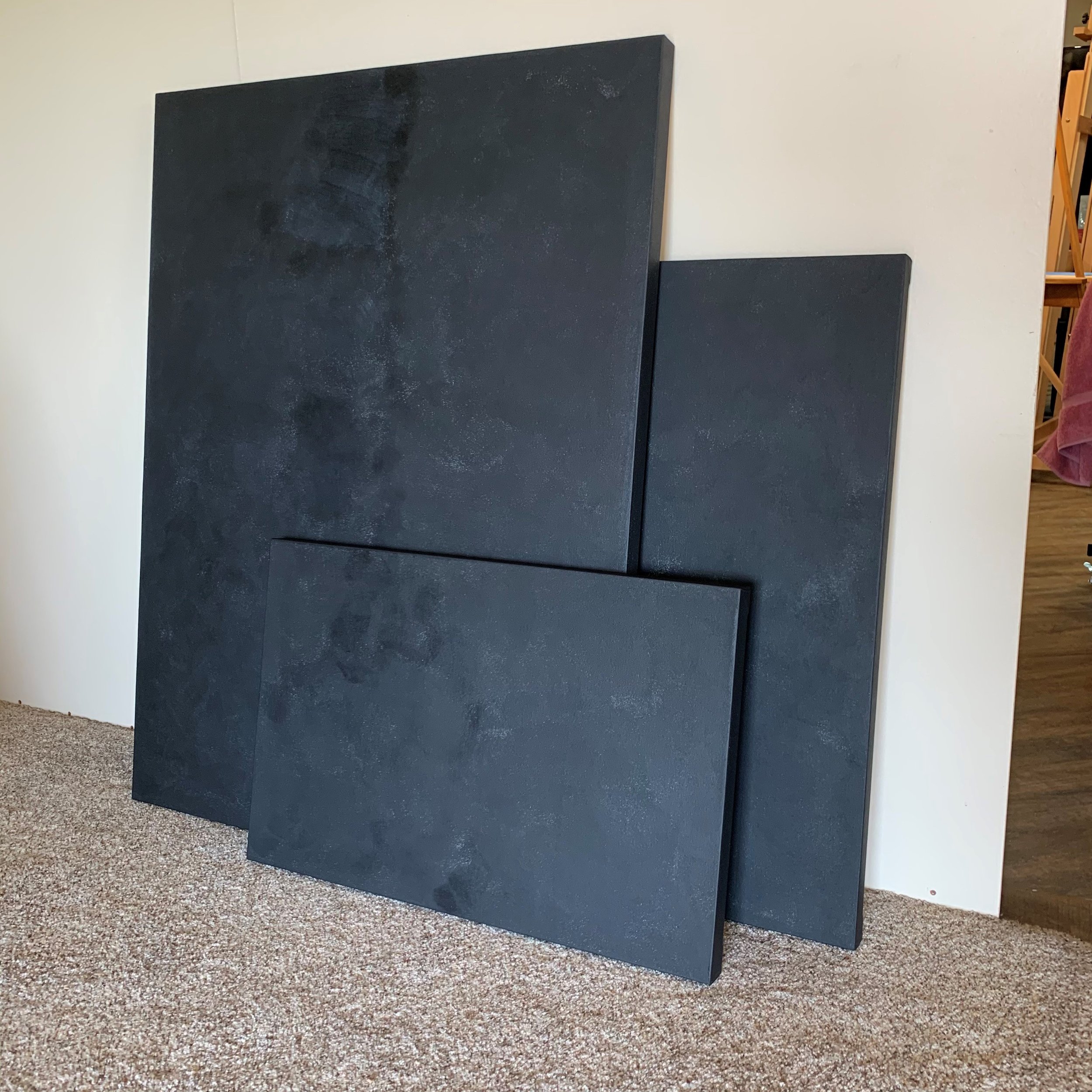 Process Pix 2-black canvases.jpg