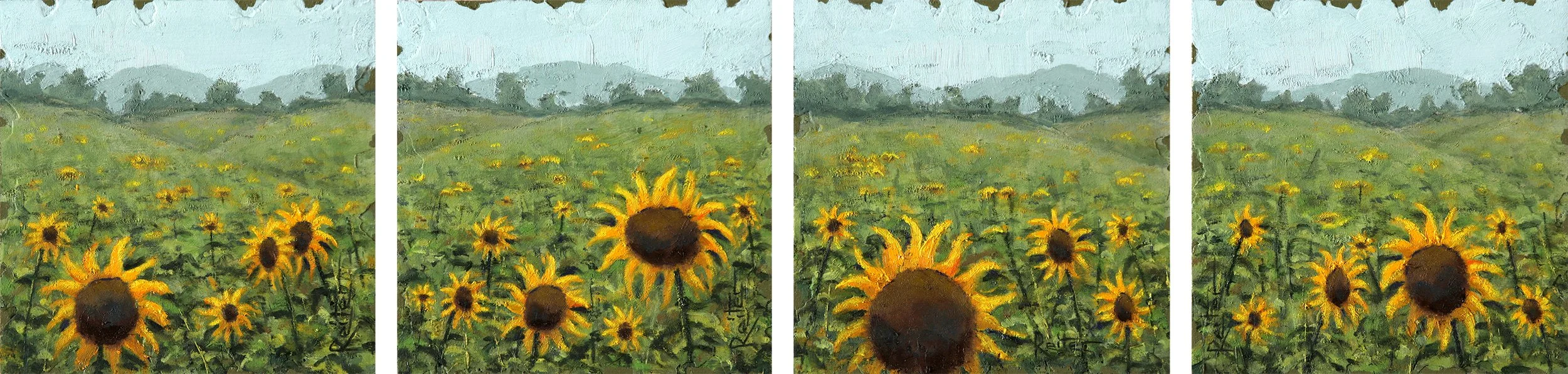 Sunflower Joy (4 panel)