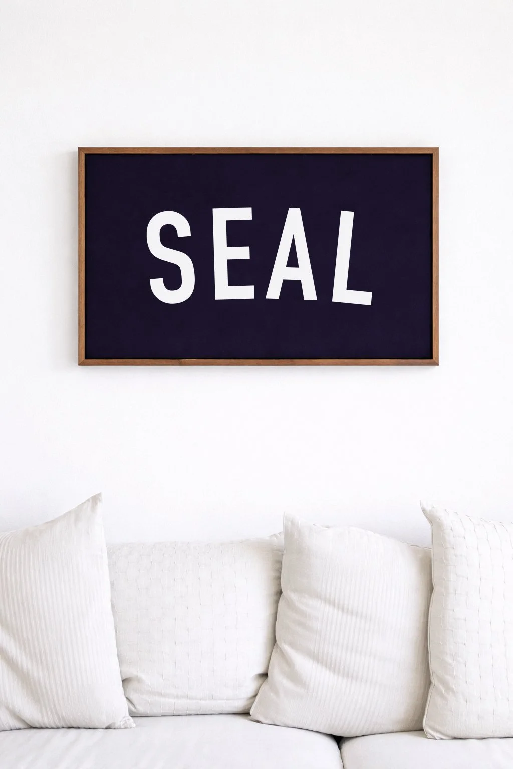 Seal Framed Print - Navy