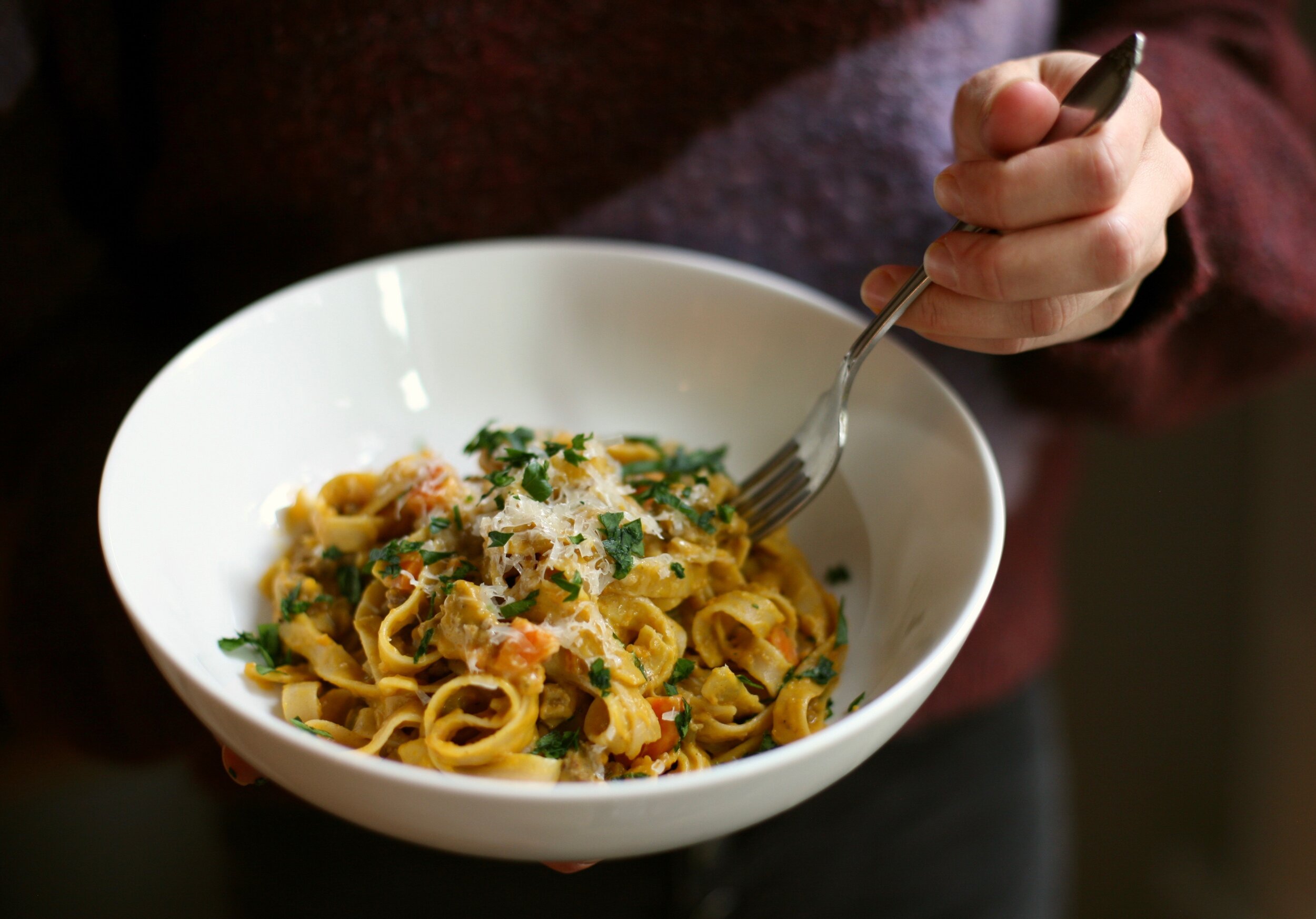 Butternut Squash Bolognese {With Beef}