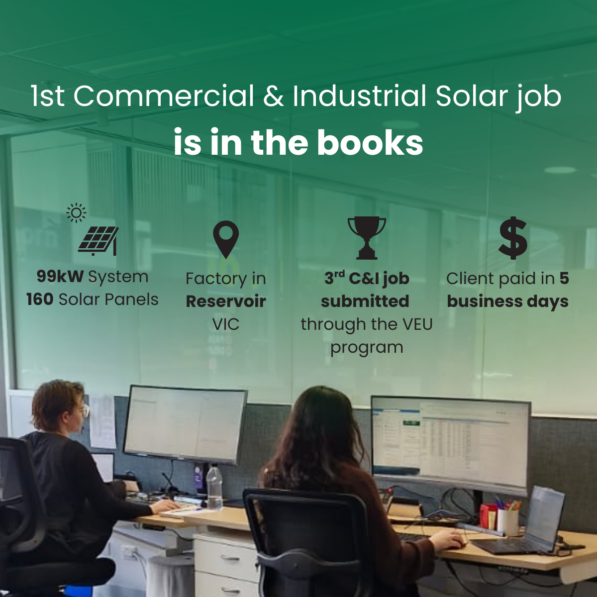 1st Commercial &amp; Industrial Solar job is officially in the books!