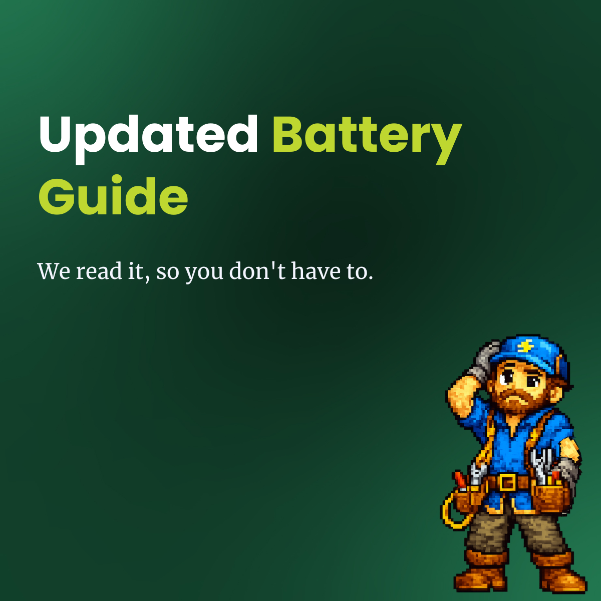 The CER has updated the Solar Battery Photo Guide