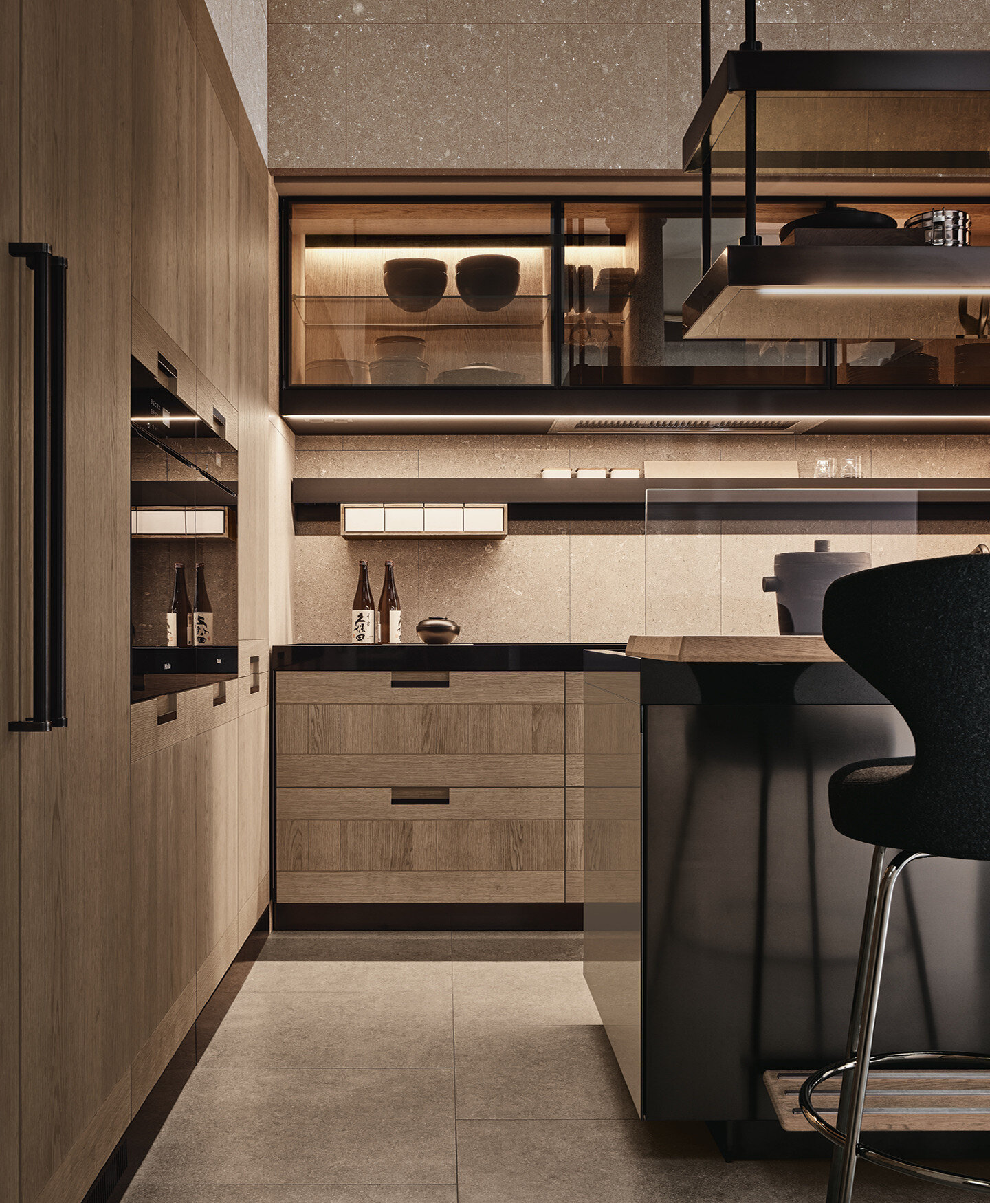 Wood Lined Cabinetry