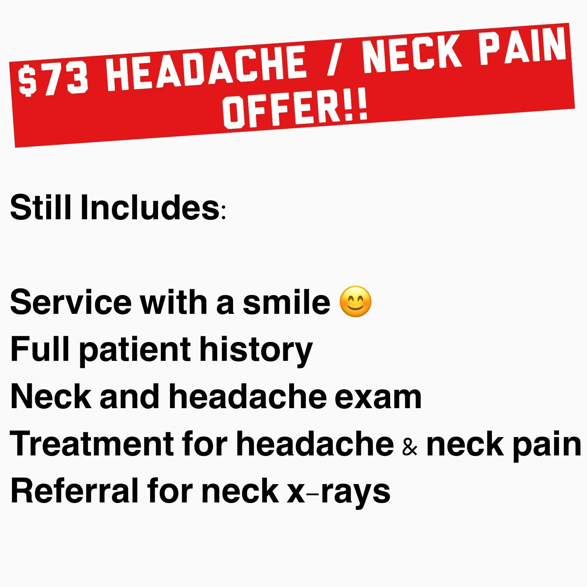 Headache /Neck pain treatment