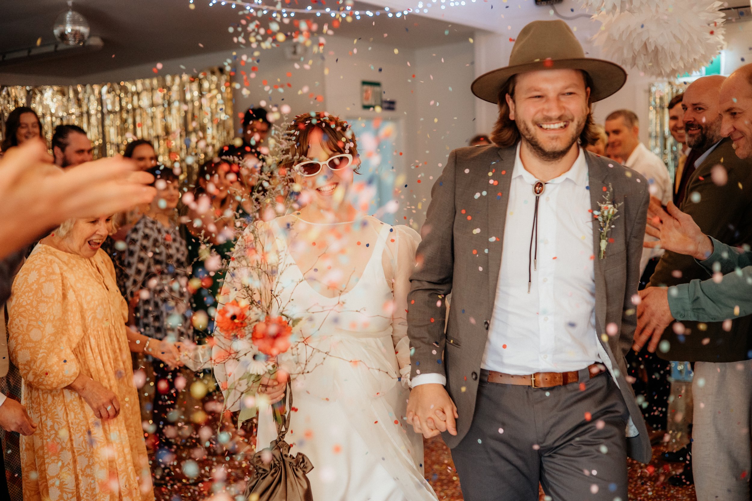 Wedding confetti | Lyttelton Harbour view Elopement | Christchurch elopement photography