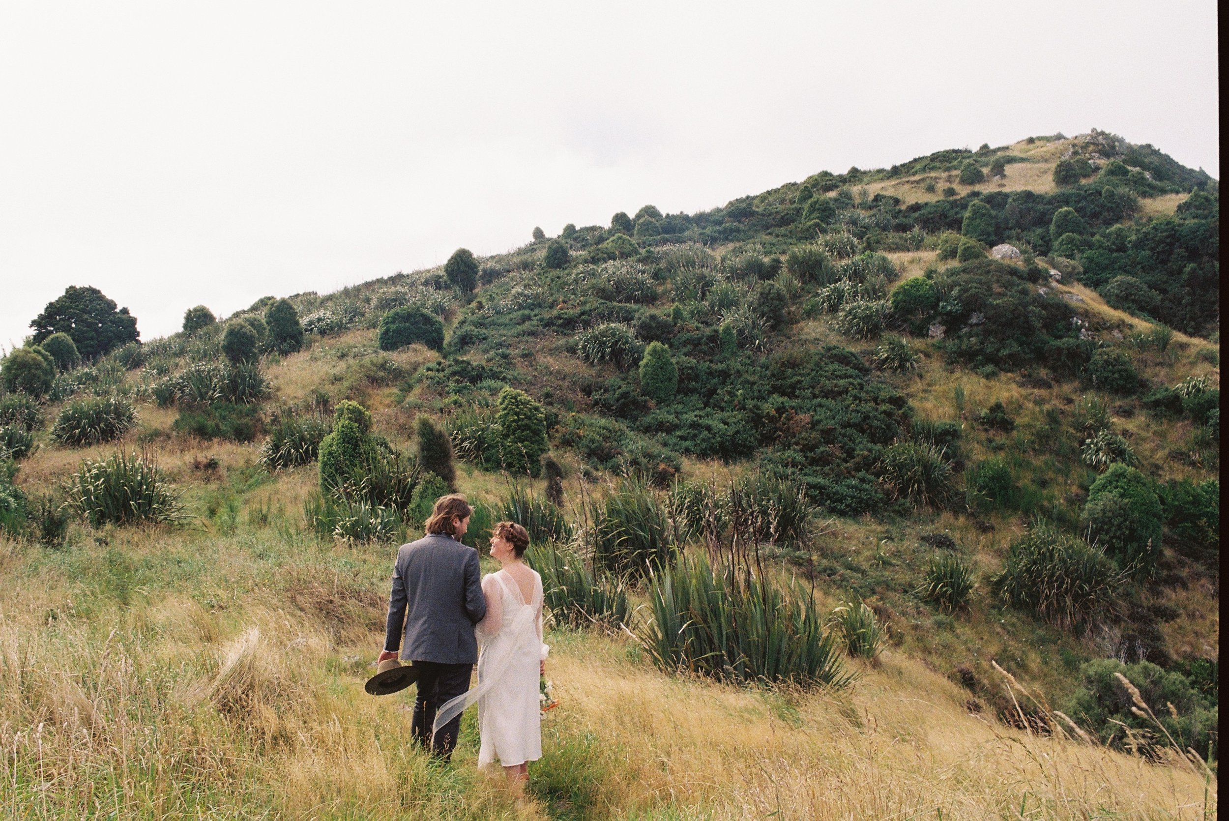 Film wedding photography | Elopement captured on film | Lyttelton Harbour 