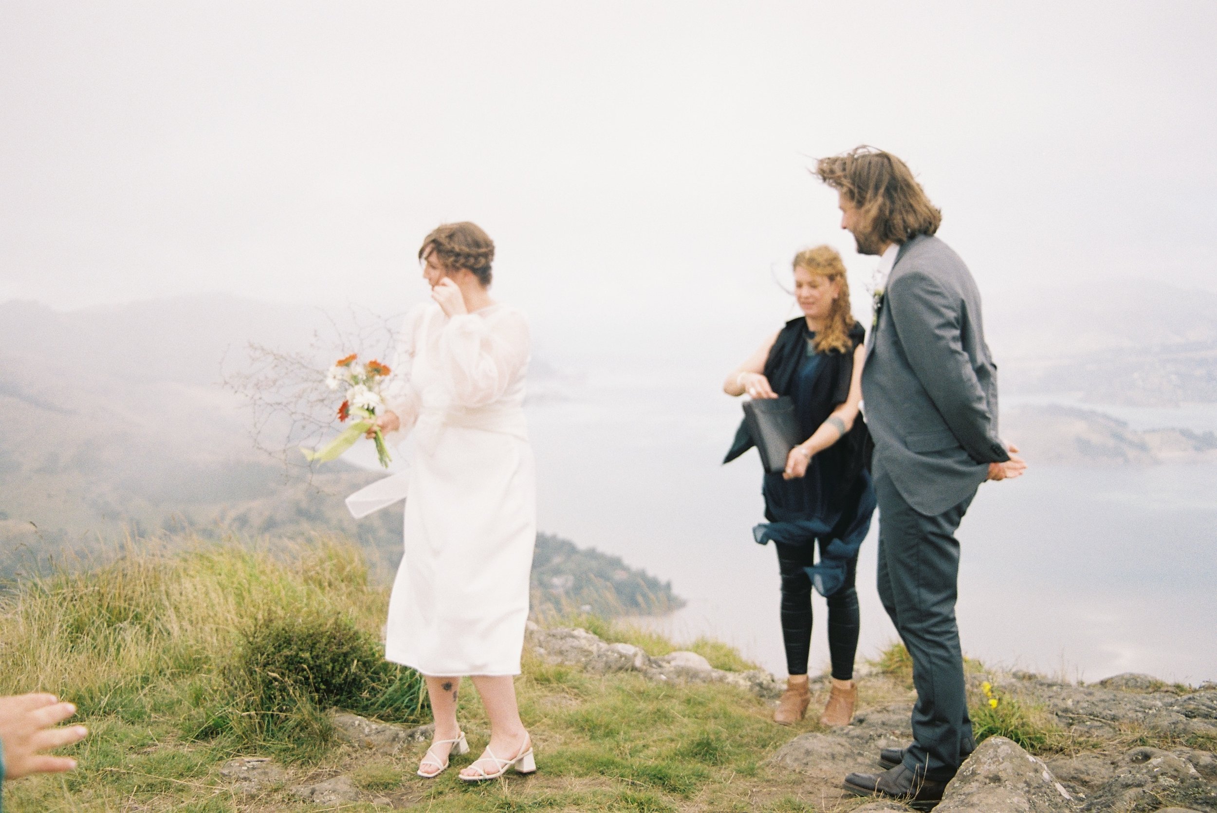 Film wedding photography | Elopement captured on film | Lyttelton Harbour 