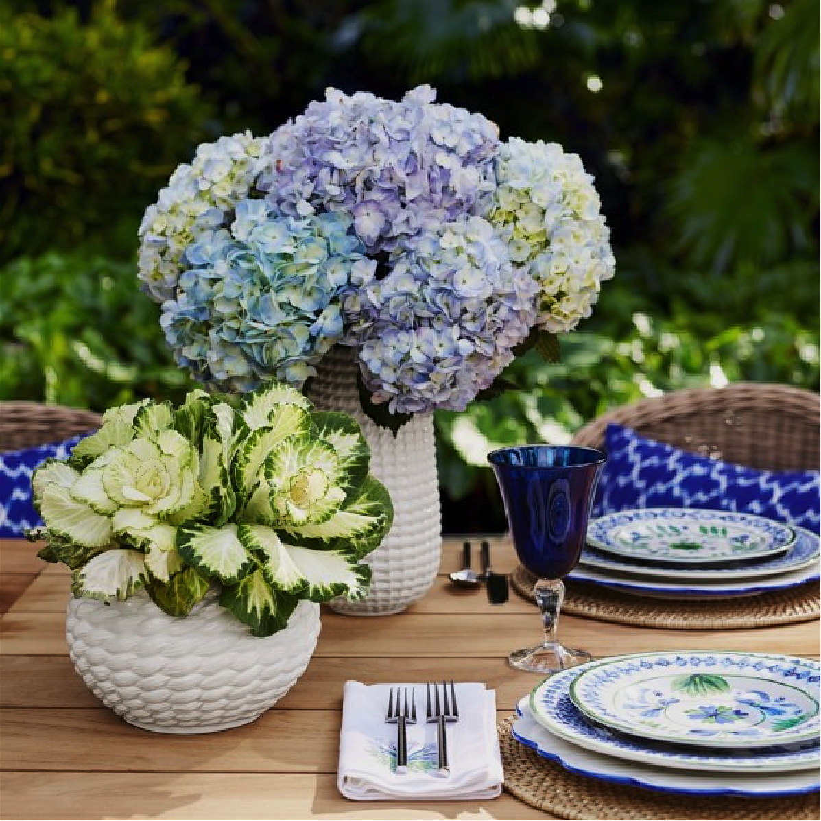 AERIN Basketweave Ceramic Cachepot and Vase