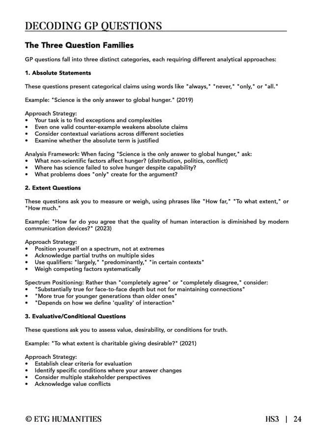 GP Chapter — Decoding Questions