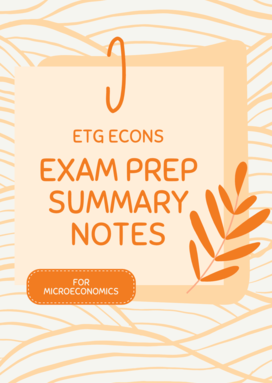 Micro Exam Prep Summary Notes