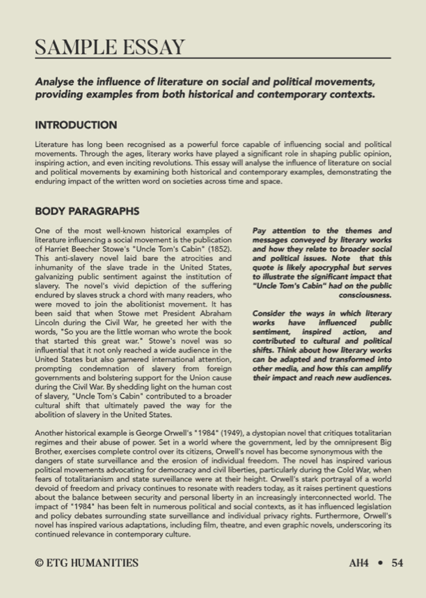 ETG GP Textbook — Literature and Social Movements