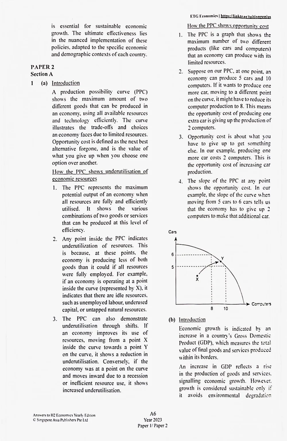 Sample essay answer from ETG TYS Answer Key