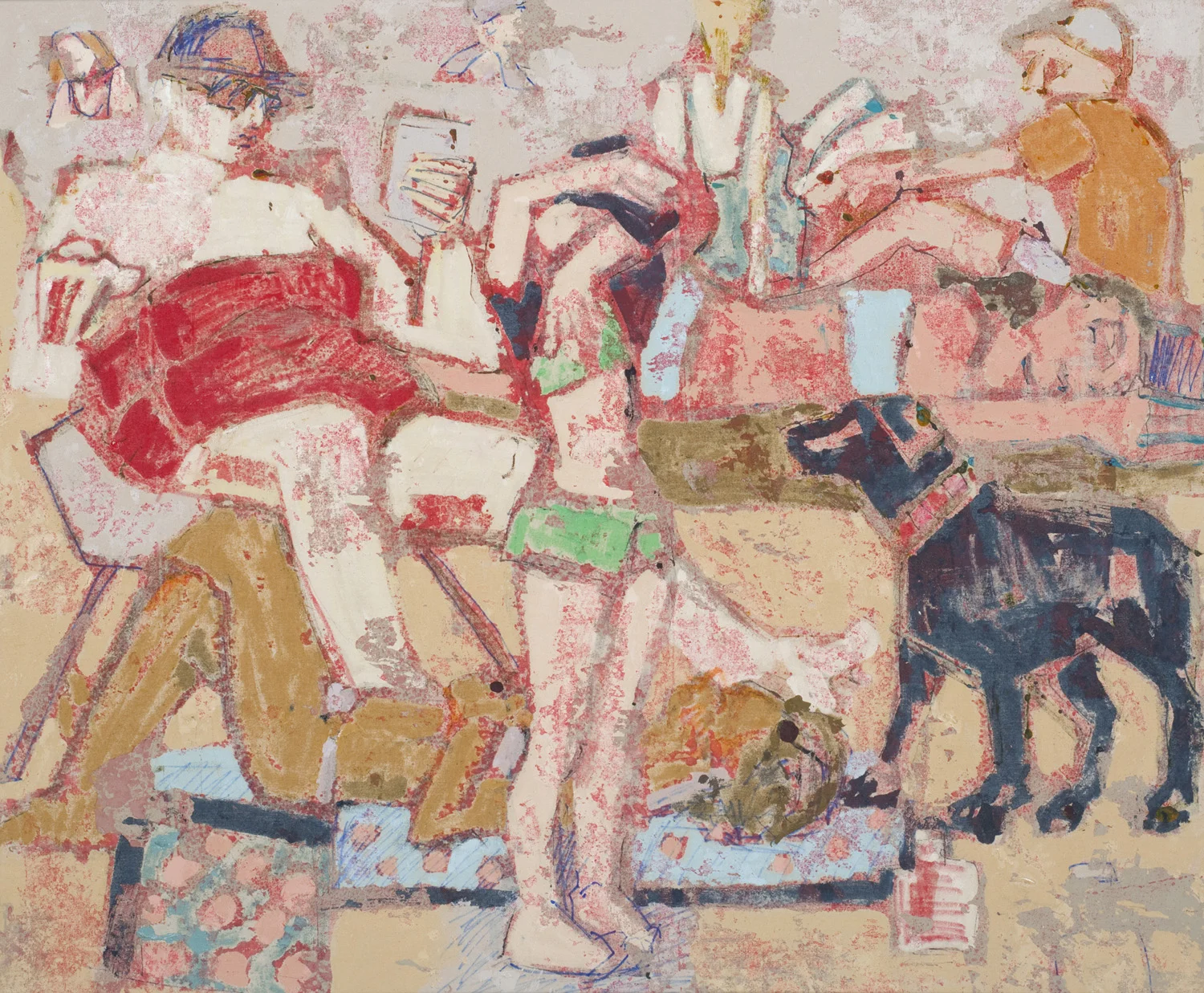 Girl in green shorts 91 x 111 cm mixed media on canvas Private collection Melbourne