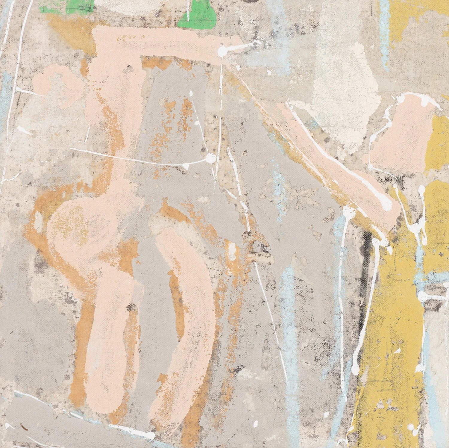 Pink limbs #2 25 x 25cm mixed media on canvas