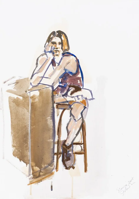 STEVIE #1 59 x 42cm gouache on paper
