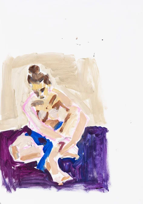 TESS #1 59 x 42cm acrylic on paper
