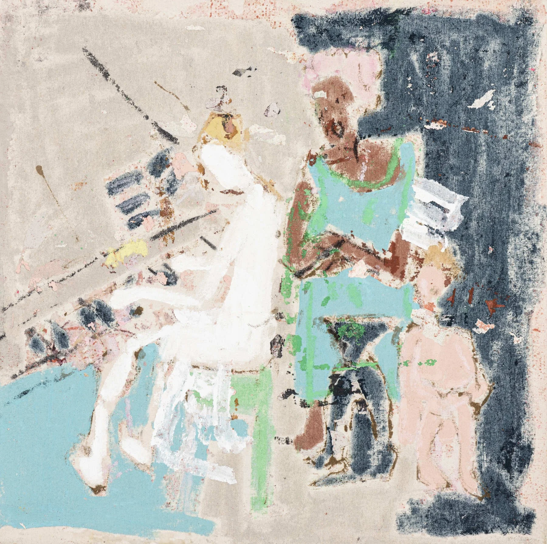 The piano player_40x40cm