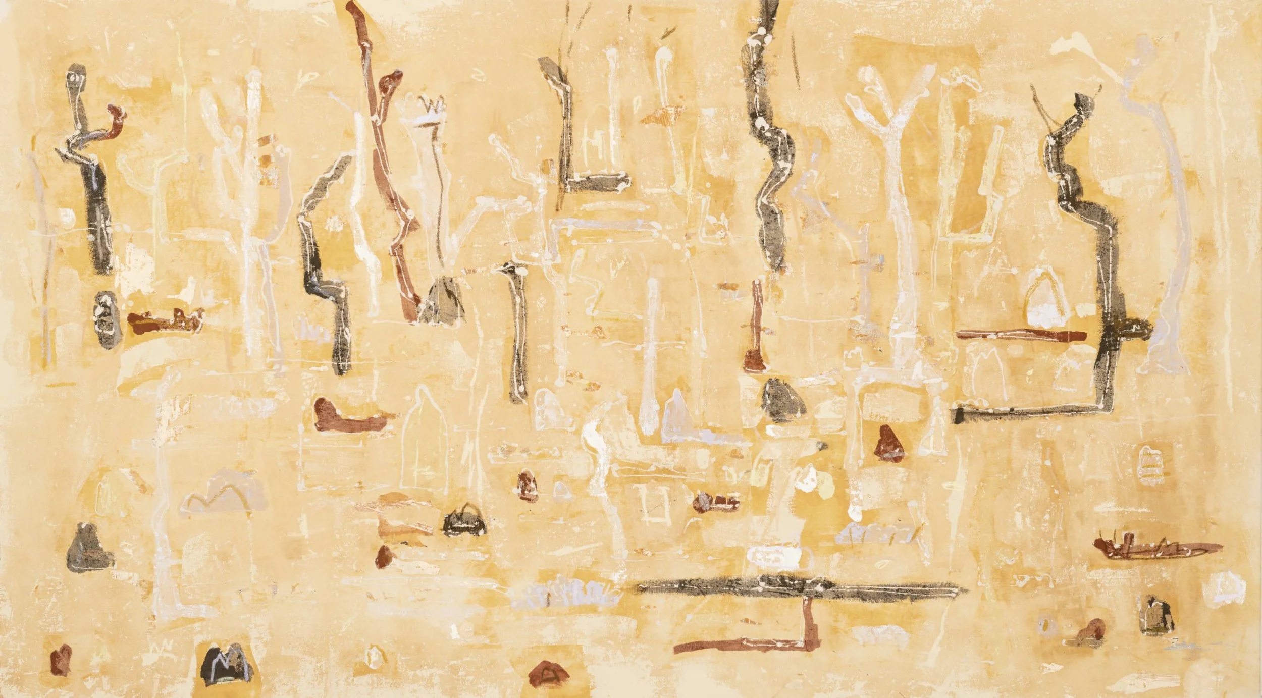 Dusty pathways_101x182_mixed media on calico