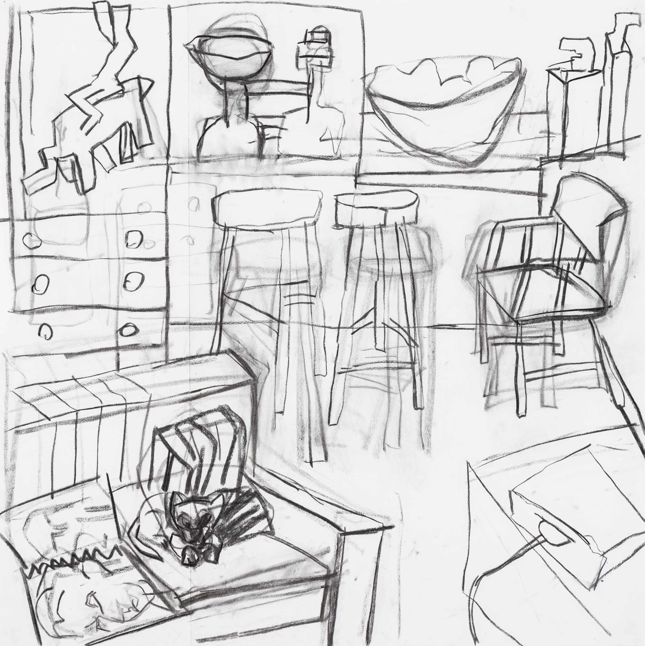 Interior drawing_ 84x84cm