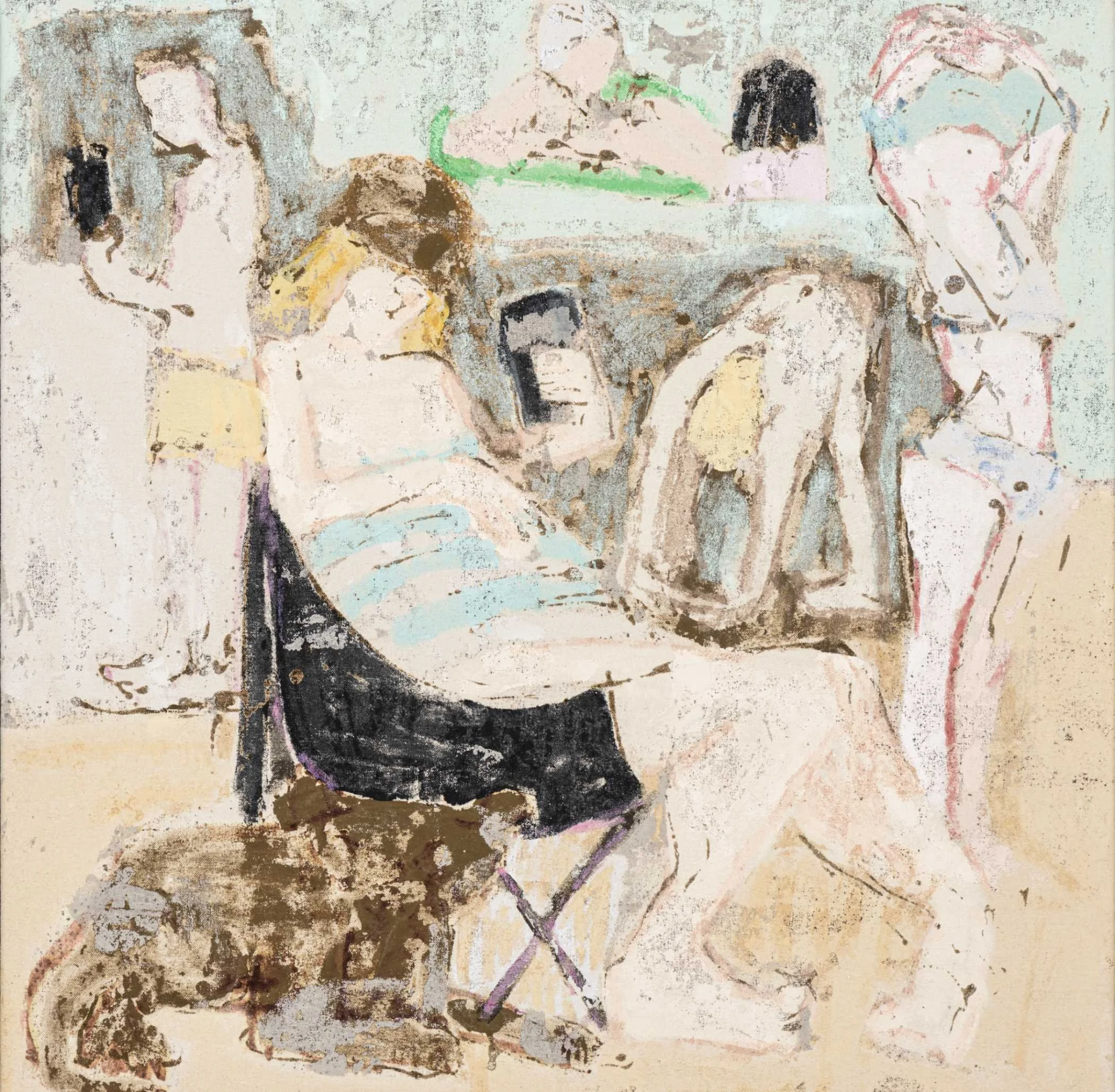 Lime green floatie_50x50cm