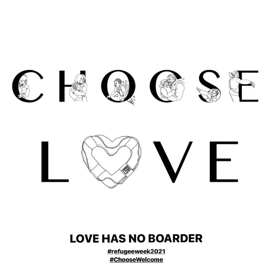 Love has no boarder&hellip;FREE art GIVEAWAY this #refugeeweek when you #ChooseLove ❤️. No one should be left with their lives in danger, no matter where they are from. Isn&rsquo;t that what yoga has taught us, YOG = to unite, to realise that we are 