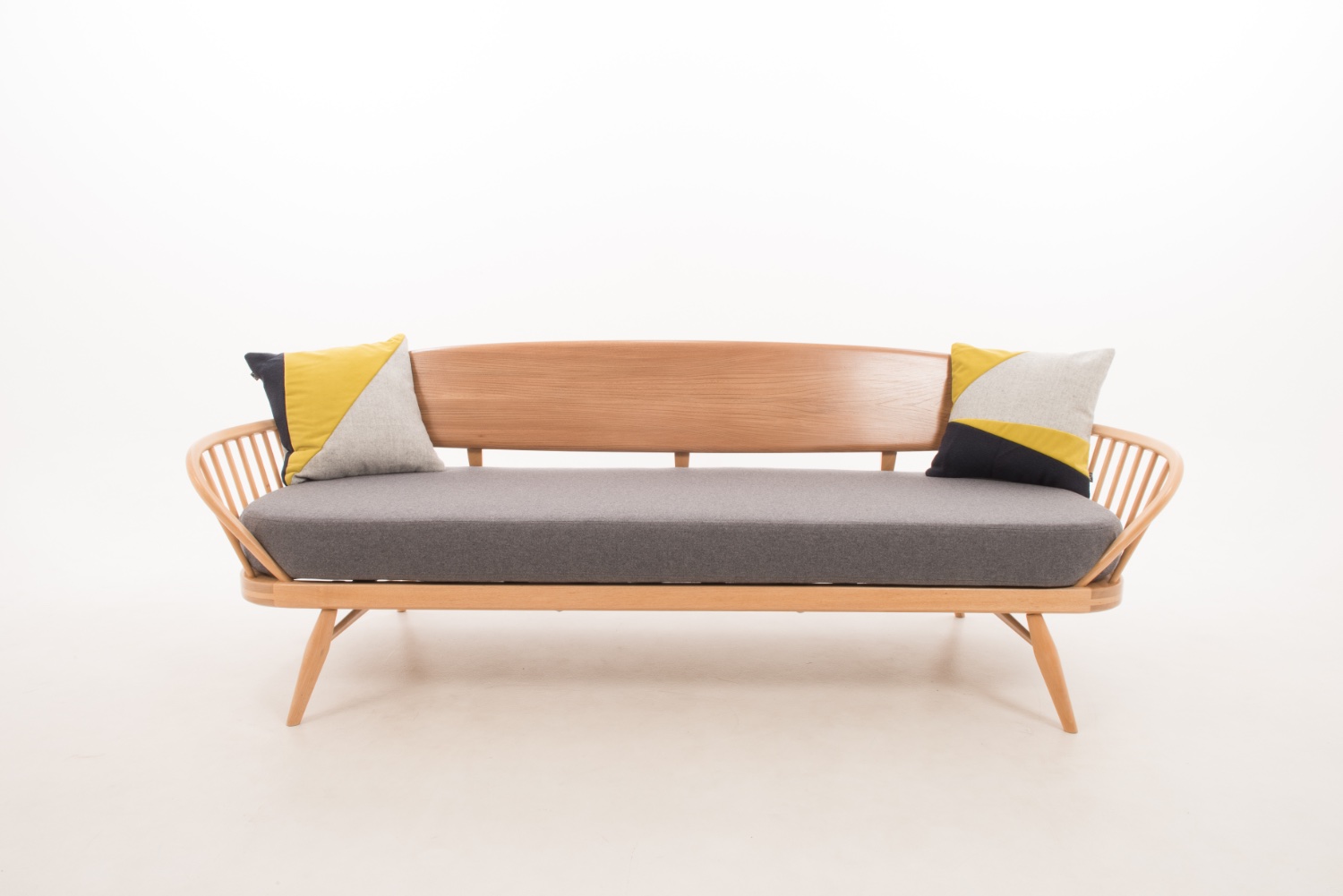 Ercol studio couch grey wool