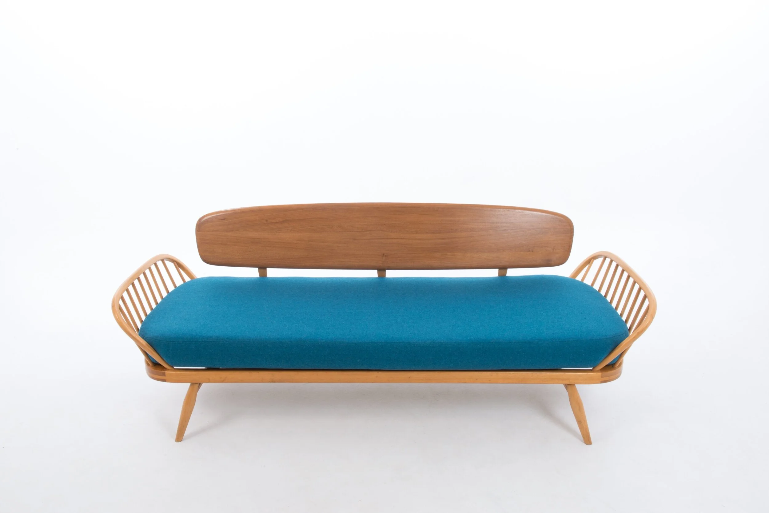 Mattress Cushion for the Ercol Original 355 Studio Couch/Daybed, Teal Wool