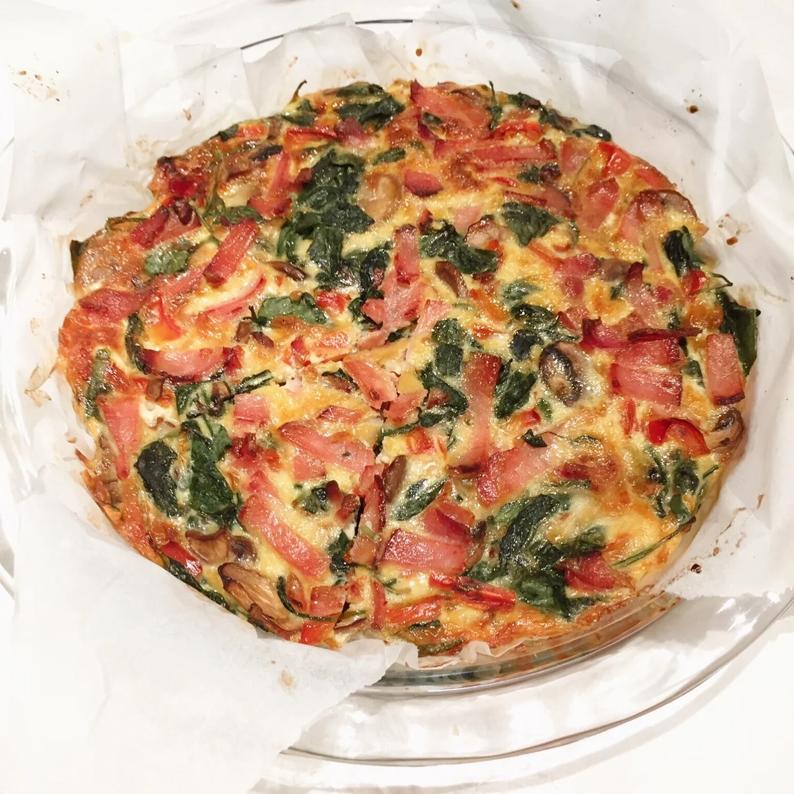 Mushroom Spinach Quiche
