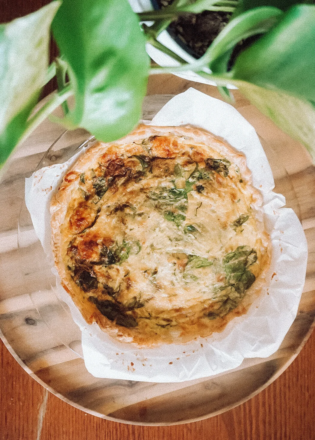 Zucchini, Spinach and Bacon Quiche
