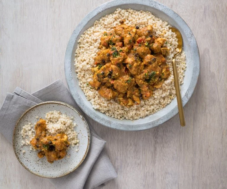 Moroccan Chicken with Pearl Couscous
