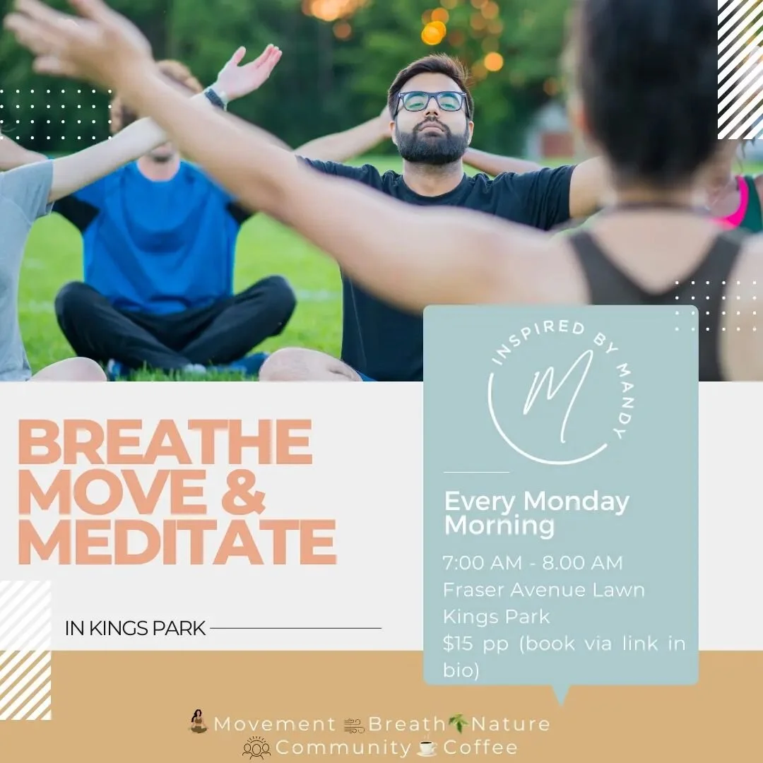 Are you working in the city this Monday? 🙋&zwj;♀️

I'm bring you - 🧘&zwj;♀️Movement 🌬 Breath 🌿 Nature 💛 Community ☕️ Coffee/ Smoothies 

If you keep hearing about the benefits of breathwork and meditation but don't know where to start or if you'