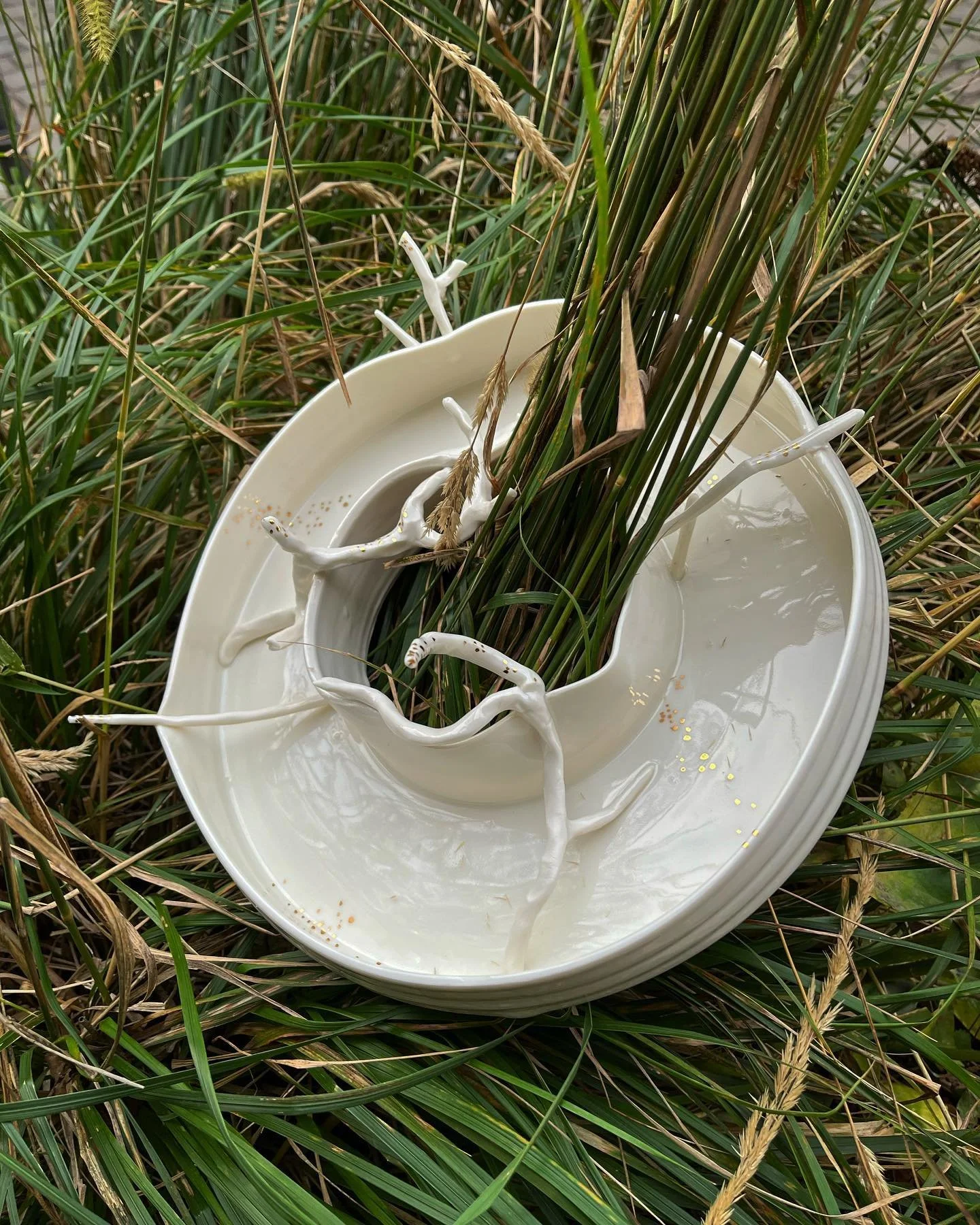 The forest tales🍂🦔🍄#zokotucha #adwent #adwentskranz #skulptur #porcelain #mushrooms #sparkeandshine