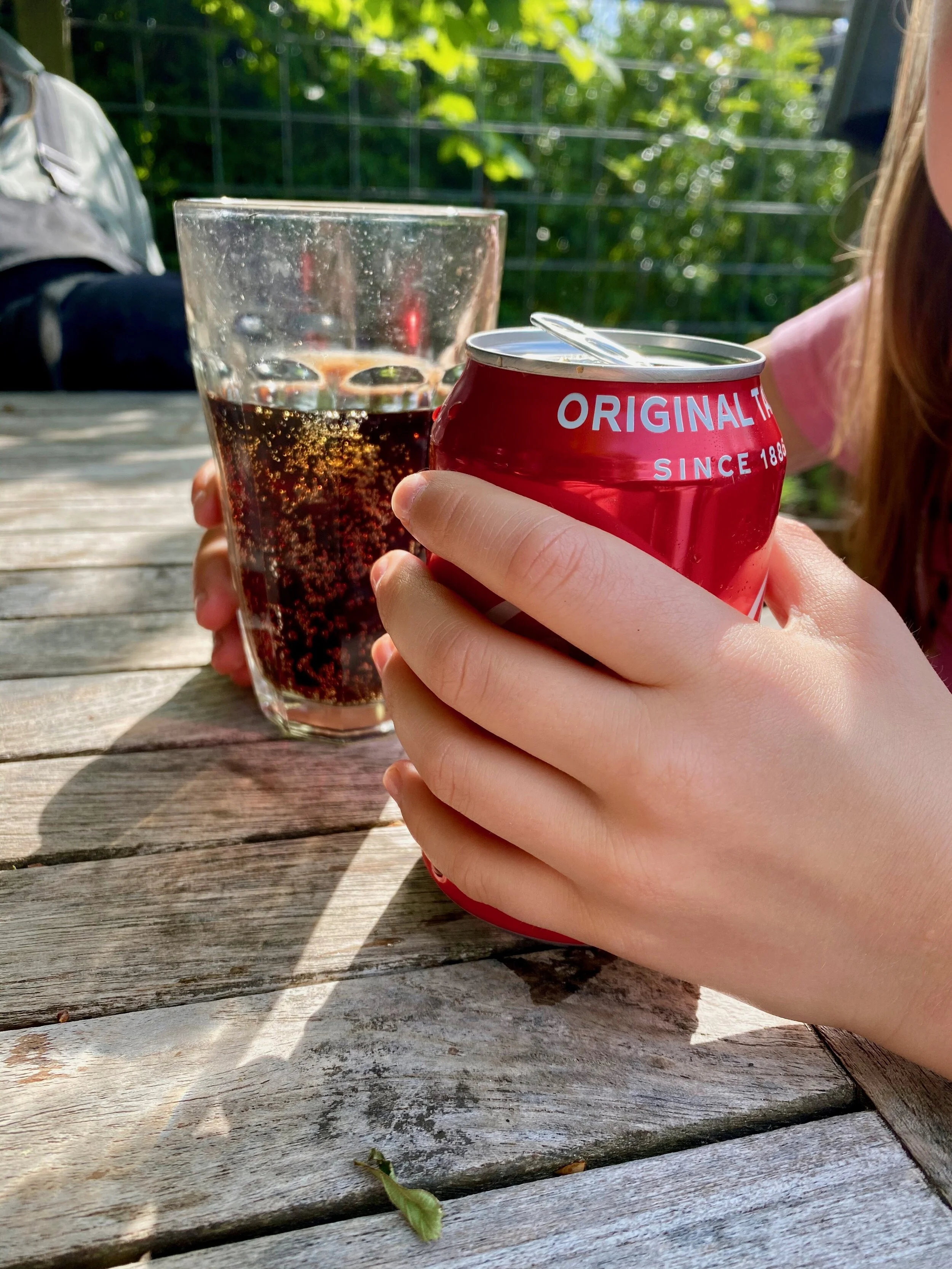 Vejret var lige til en kold cola i haven